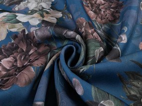 Biante Teflónový behúň na stôl TF-061 Kvety na modrom 35x160 cm