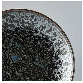 Čierno-sivý keramický tanier Mij Pearl, ø 25 cm