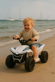 Elektrické autíčko QUAD Kids E-ATV biele