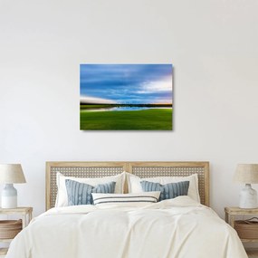 Sklenený obraz lúky (70x50 cm)