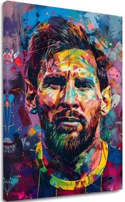 Obraz Messi Vibes na plátne | Maľovaná štruktúra