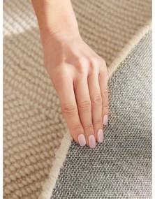 Ručne tkaný vlnený okrúhly koberec vo svetlo prírodnej farbe ø 150 cm Eleni Natural White – Hanse Home