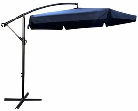 Záhradný slnečník CYNIA s bočnou nohou 300 cm tmavomodrý