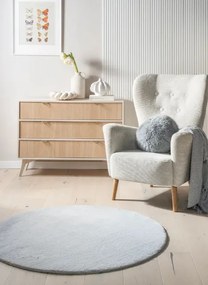 Protišmykový koberec MELLOW svetlosivý kruh