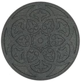 Dekoratívny záhradný nášľap ORNAMENT, sivý, obojstranný, okrúhly MHEU5000061