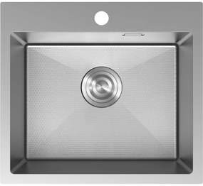 Mexen Solix, 1-komorový nerezový drez 500 x 450 mm, brúsena oceľ, vzor voština, 6402501000-01HC