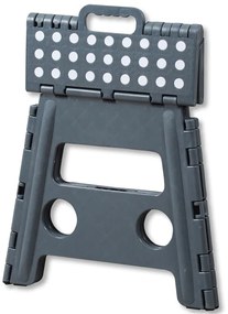 Skladacie schodíky, plastová stolička, antracit s výškou 32 cm