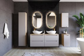 Comad Doplnková kúpeľňová skrinka nízka Ocean Beige 30 béžová/dub olejovaný