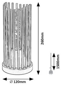 Rabalux 74021 stolná lampa Roxas