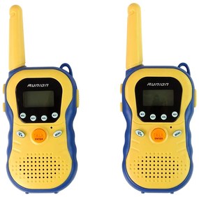 LEAN TOYS Detské vysielačky s dosahom 3 km - žlté