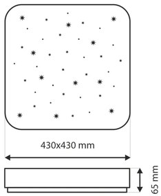 LED Stmievateľné stropné svietidlo NERIS LED/36W/230V 2700-6500K + diaľkové ovládanie