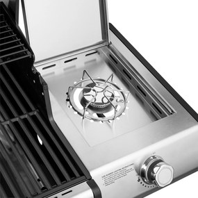 Teesa TSA0250 Plynový gril 5006 MASTER, 5 horákov, 14 kW, čierno-strieborný