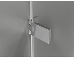 Mexen Lunar-F Duo, skladací sprchový kút 75 x 75 cm, 8mm číre sklo, chrómový profil, 836-075L-075P-01-00