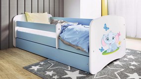 XXXLutz POSTEĽ PRE DETI A MLÁDEŽ 80/160 cm, modrá, biela MID.YOU - Detské izby - 00214200021H