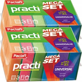 2x sada čističov špongií na riad, 12 farieb