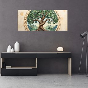 Obraz – Prepletený strom života (120x50 cm)