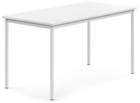 Stôl BORÅS, 1400x700x720 mm, laminát - biela, biela
