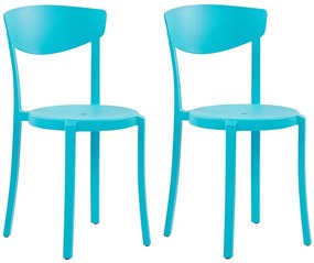 Sada 2 jedálenských stoličiek modrá VIESTE Beliani