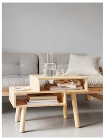 Konferenčný stolík z borovicového dreva v prírodnej farbe Karup Design Hako