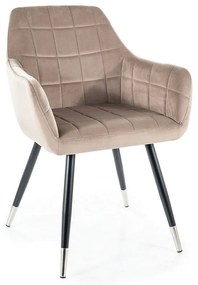 Jedálenská stolička Nuxe Velvet, béžová