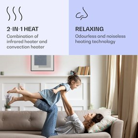 Klarstein Mojave 500 smart, infračervený ohrievač 2 v 1, konvektor, 60 x 60 cm, 500 W, RGB osvetlenie