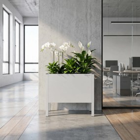 Malý sivý kovový kryt na kvetináč: DAISY 400 x 350 x 250 mm