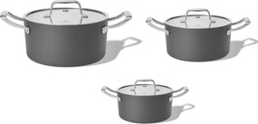 Elmich Sada keramických hrncov Vital 3 ks – tmavosivá