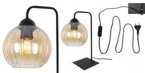 Stolná lampa Costa, 1x medové sklenené tienidlo, b