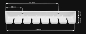 Erga Erga, stropný vešiak na sušenie bielizne 7x130 cm, biela, ERG-SEP-10SUSSUF1307P