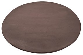 Dekorstudio Okrúhly kožušinový koberec TOPIA - hnedý Priemer koberca: 160cm