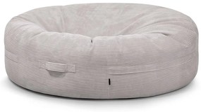 Svetlosivý menčestrový sedací vak Roll 190 – SLOWDOWN