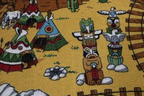 AladinWorld Expres, AKCIA: 270x400 cm Detský kusový koberec Western - obšitý zo všetkých strán, šíře, viacfarebná, filc, detská izba