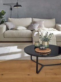 Okrúhly konferenčný stolík Boston 80 cm, čierny