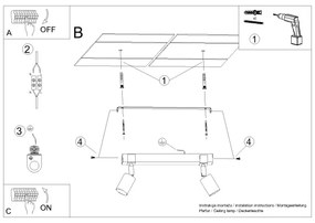 Sollux SL.1344 - Bodové svietidlo FAGER 2xGU10/10W/230V čierna