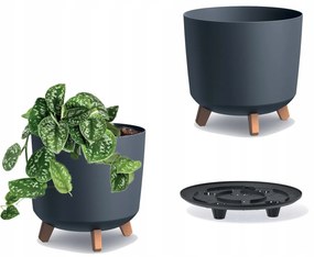 Kvetináč GRACIE TUBUS 29,8 cm antracitový