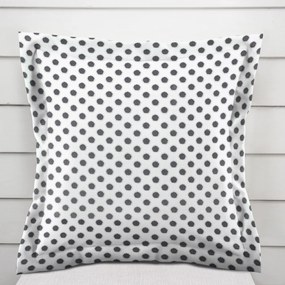 Biante Bavlnená obliečka na vankúš s lemom Sandra SA-286 Sivé bodky na bielom 30 x 50 cm