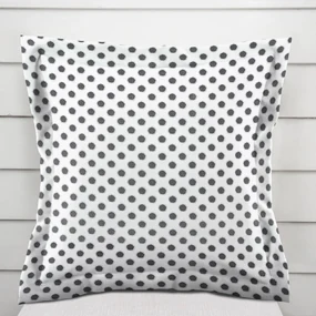 Biante Bavlnená obliečka na vankúš s lemom Sandra SA-286 Sivé bodky na bielom 50 x 60 cm