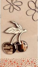 Zrkadlo čerešne do detskej izby – akrylové zrkadlo z dreva 36x30 cm