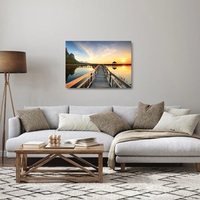 Sklenený obraz lávky (70x50 cm)