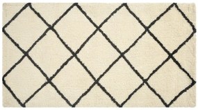 Livarno home Koberec s dlhým vlasom, 80 x 150 cm/Ø 100 cm (krémová/čierna)  (100377446)