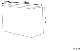 Tmavohnedý vonkajší kvetináč 25x60x45  cm EDESSA Beliani