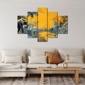 Obraz - Slon v prírode (150x105 cm)
