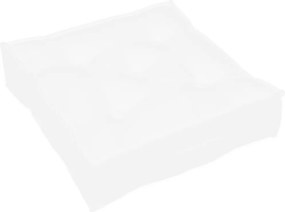 Prešívaný puf biela 46x46x13cm