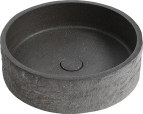 Sapho Sapho, ISPIR betónové umývadlo vrátane odtoku, 40cm, čierny granit, AR476