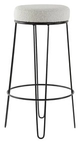 Biela čalúnená barová stolička (výška sedadla 73 cm) Alice – Light &amp; Living