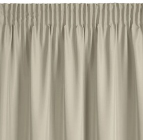 Krátke jednofarebné béžové závesy 140 x 175 cm