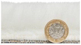 Biely koberec Think Rugs Teddy, ⌀ 120 cm