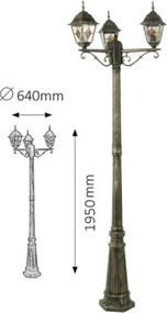 Exteriér Tiffany lampa stojaca Rabalux 8186 MONACO IP43