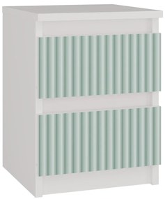 Detský nočný stolík MALWA M2 ARTESO bielo-zelený