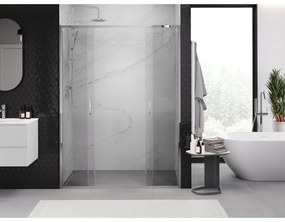 Mexen Exo, 2-krídlové posuvné 130x200 cm, 6mm číre sklo, chrómový profil, 8152-130-000-01-00